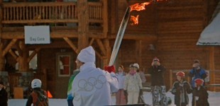 Olympic Flame in Lake Louise
