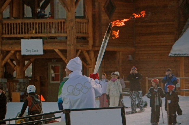 Olympic Flame in Lake Louise
